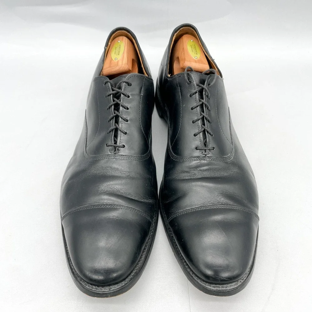Allen Edmonds Mens 14 Park Avenue Cap Toe Oxford Black Leather Dress Shoes Derby
